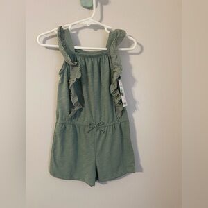 Carter's Casual Green Ruffle Romper